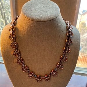 Stella&Dot Rose gold and crystal necklace